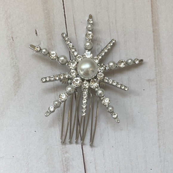 Silver Star Pearl Hair Comb - NWOT - Picture 2 of 3
